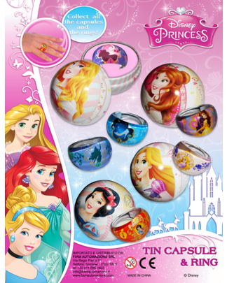 Disney Princess Ring and Tin Capsule